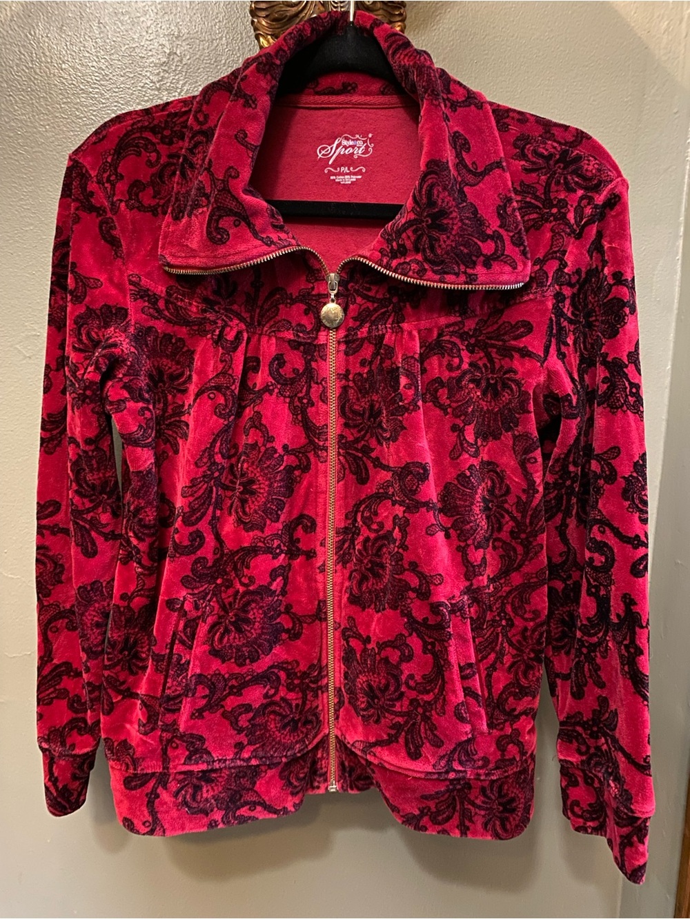 Style & Co. Velour Zip Jacket